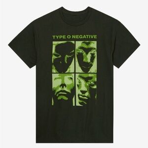 Type O Negative Men's Graphic Band T-Shirt - Green Print